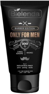 Bielenda Only For Men Barber Edition Gesichtsreinigungspaste 3in1 Paste-Peeling-Maske 150 g