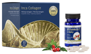 Inca Collagen Meereskollagen 30x3g + FREI Vitamn C 30 Tabletten