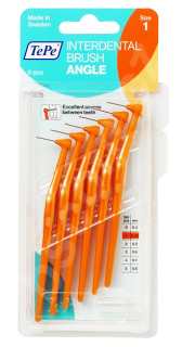 Tepe Angle Interdental Toothbrushes 0,45 mm Orange 6 pcs