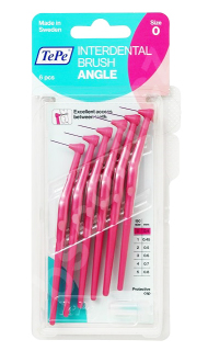 Tepe Angle Interdental Toothbrushes 0,4 mm Pink 6 pcs