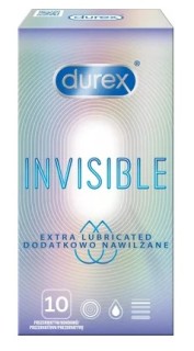 Durex Invisible Extra Thin Extra Lubricated Superdünne extra geschmierte Kondome