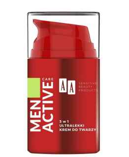 AA Men Active Care 3 in 1 leichte Hautcreme 50 ml